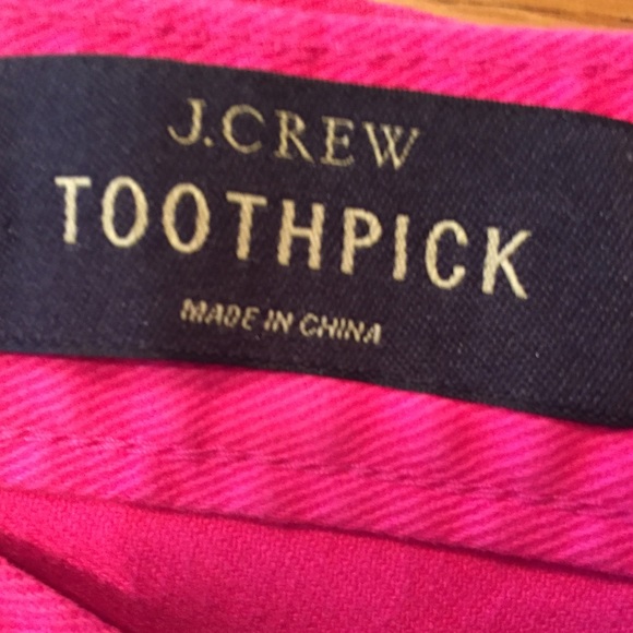 Hot Pink JCrew Toothpink Jeans - Picture 2 of 4